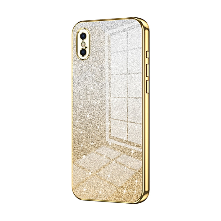 Gradient Glitter Powder Electroplated Phone Case, For iPhone X / XS, For iPhone XR, For iPhone XS Max