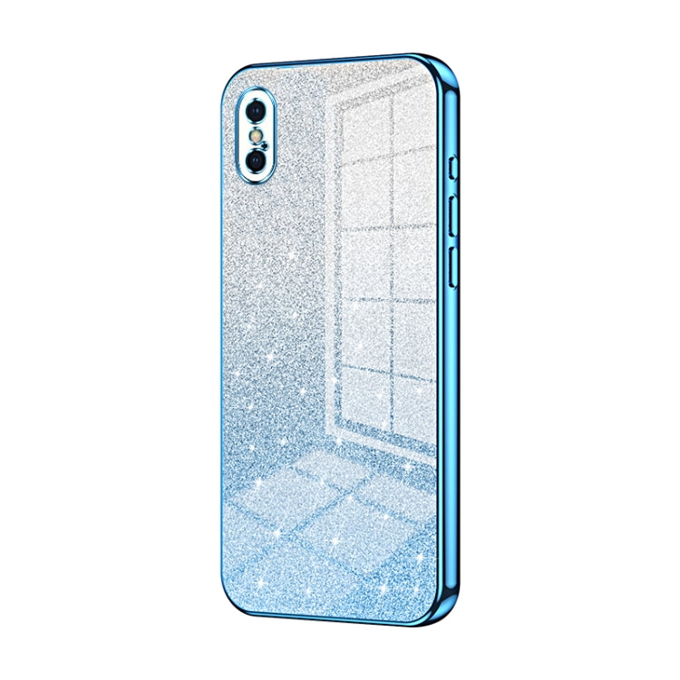 Gradient Glitter Powder Electroplated Phone Case, For iPhone X / XS, For iPhone XR, For iPhone XS Max