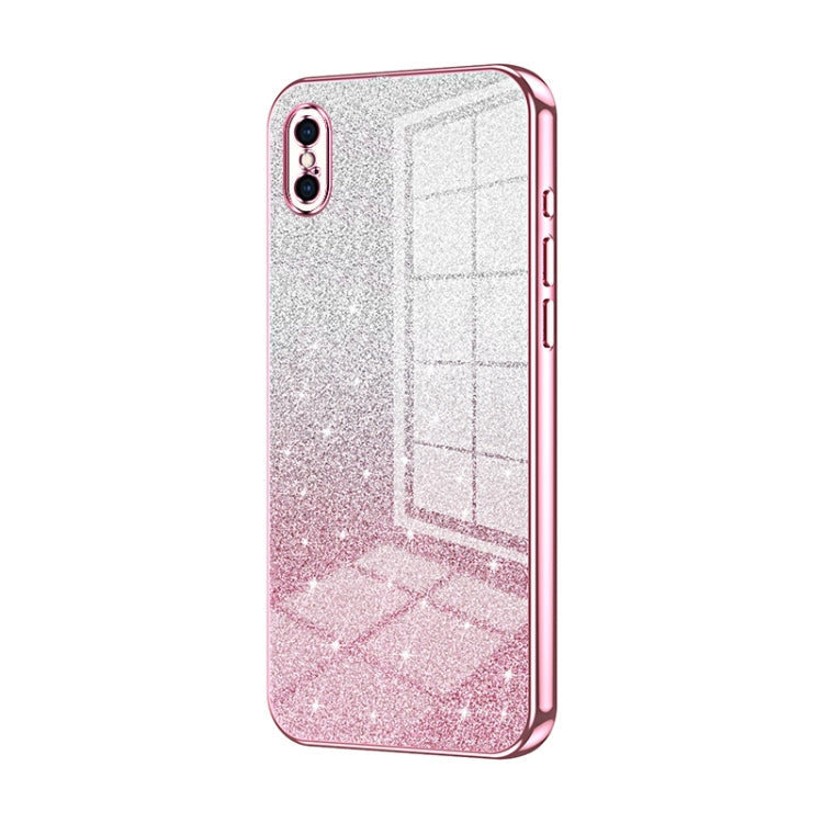Gradient Glitter Powder Electroplated Phone Case