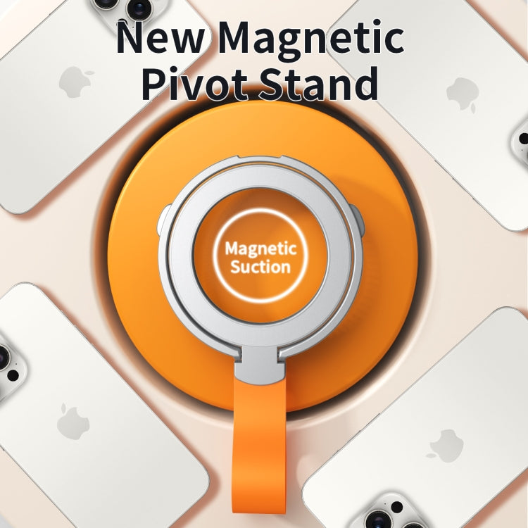 MagSafe Magnetic Pivot Stand Phone Ring Holder, Style 1 Silver + Orange, Style 1 Black, Style 1 Silver, Style 1 Black + Orange