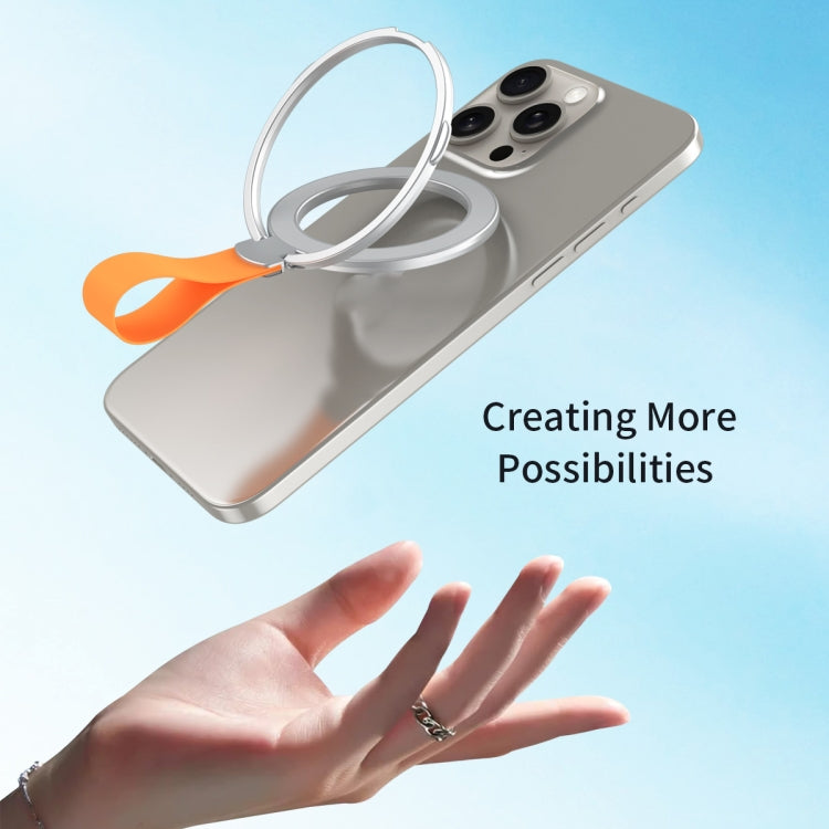 MagSafe Magnetic Pivot Stand Phone Ring Holder, Style 1 Silver + Orange, Style 1 Black, Style 1 Silver, Style 1 Black + Orange