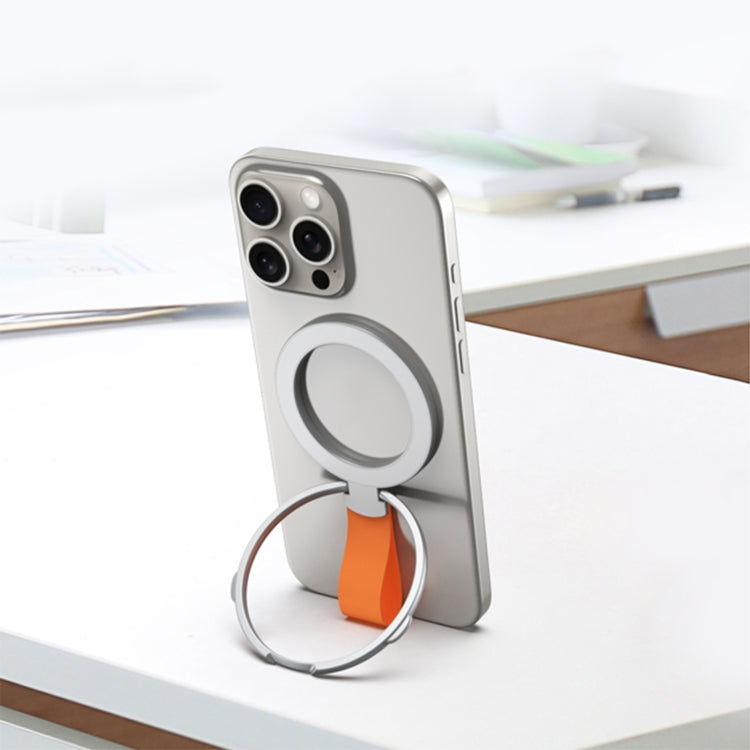 MagSafe Magnetic Pivot Stand Phone Ring Holder, Style 1 Black, Style 1 Silver, Style 1 Black + Orange, Style 1 Silver + Orange