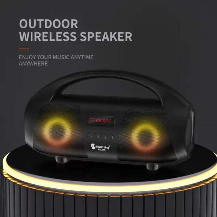 NewRixing NR2055 Wireless Portable TWS Bluetooth Speaker with Microphone, NR2055