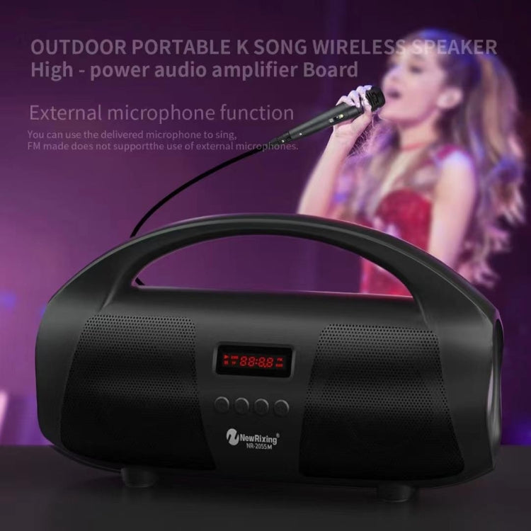 NewRixing NR2055 Wireless Portable TWS Bluetooth Speaker with Microphone, NR2055
