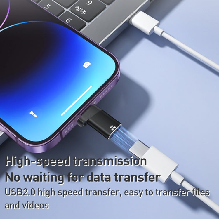 ADS-616A PD 30W 8 Pin Male to USB-C/Type-C Female Adapter, ADS-616A