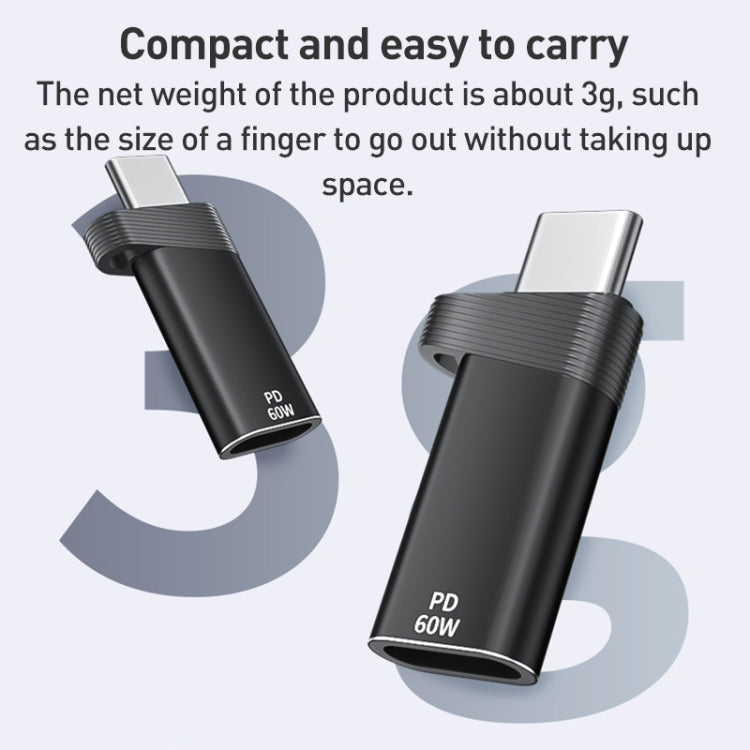 ADS-615 PD 60W USB-C/Type-C Male to 8 Pin Female Adapter, ADS-615