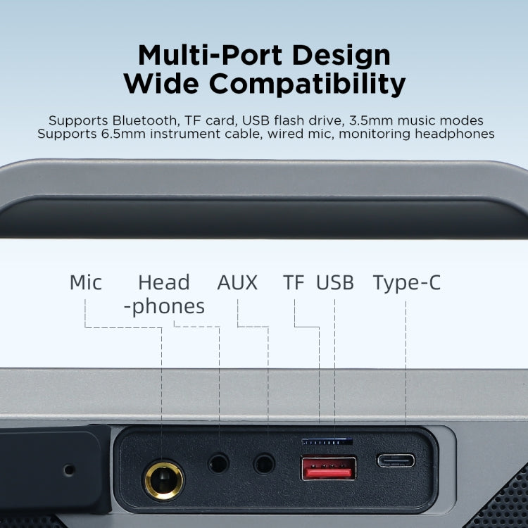 JOYROOM JR-MW03 Pies Series Party Double Microphone Bluetooth Speaker, JR-MW03