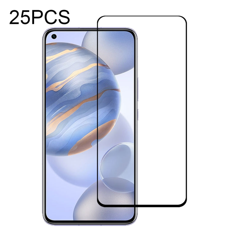 25 PCS Full Glue Full Screen Tempered Glass Film