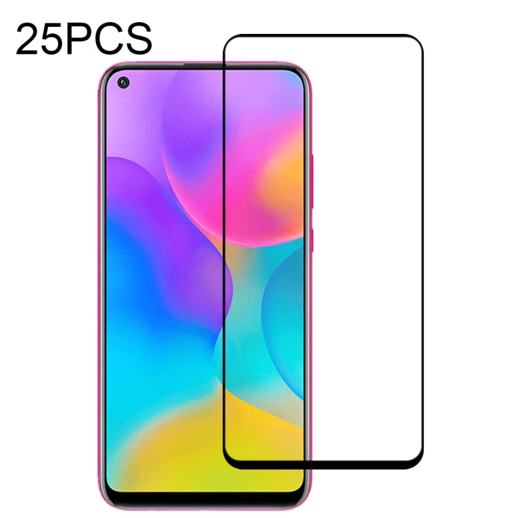 For Xiaomi Redmi Note 9 Global 25pcs Full Glue Full Screen Tempered Glass Film