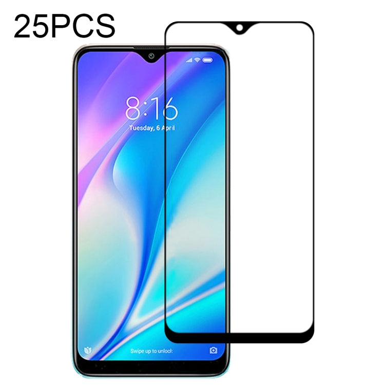 For Xiaomi Redmi Note 9 Global 25pcs Full Glue Full Screen Tempered Glass Film