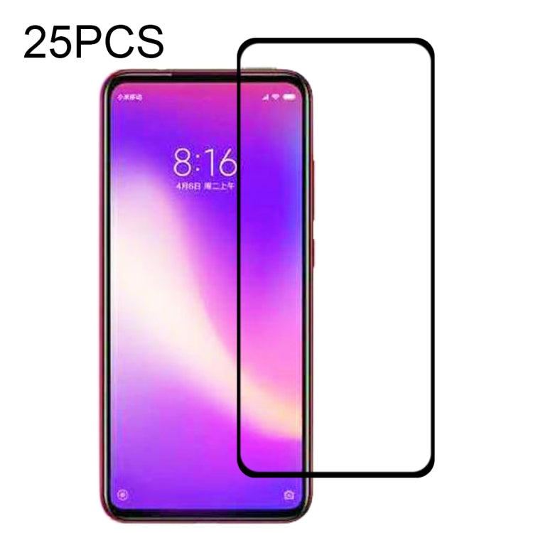 For Xiaomi Redmi Note 9 Global 25pcs Full Glue Full Screen Tempered Glass Film