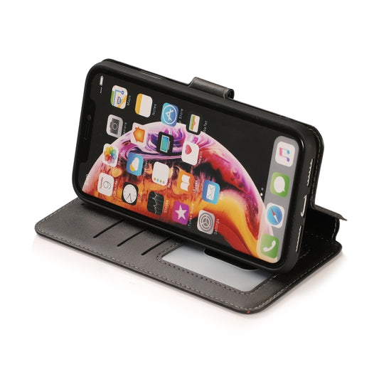 iPhone 12 Pro Max protective case with textured calf leather and magnetic buckle