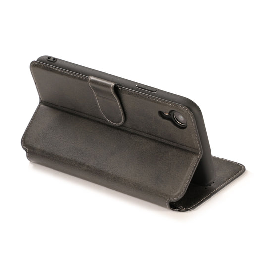 Horizontal flip design leather case iPhone 12 Pro Max displaying card slot storage