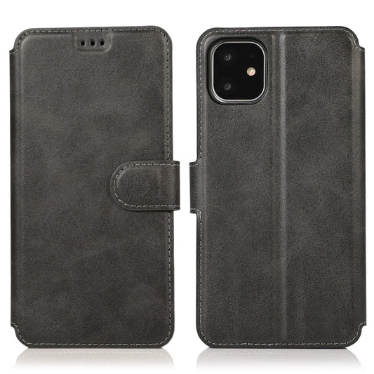 Premium calf texture leather case for iPhone 12/12 Pro with magnetic buckle closure and card slots