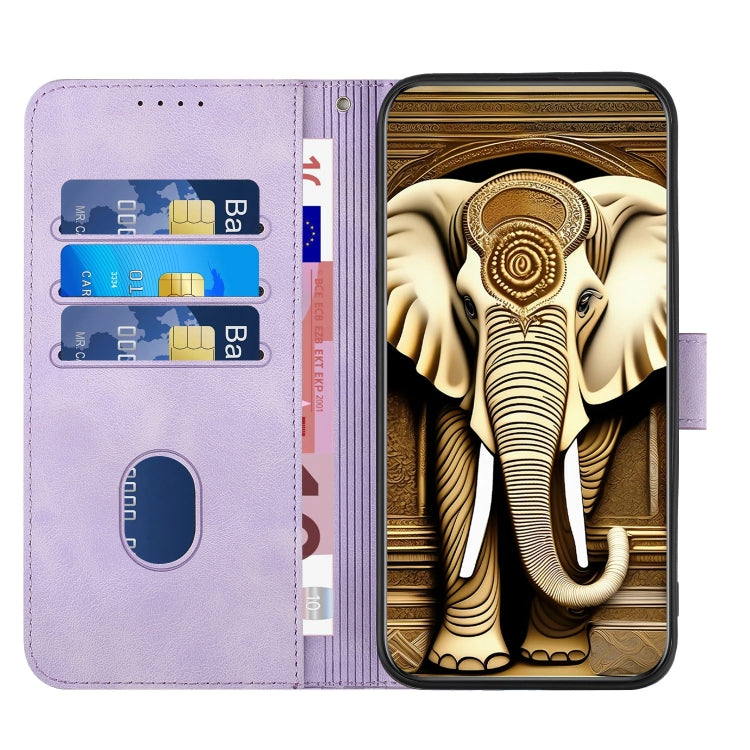 YX0060 Elephant Head Embossed Phone Leather Case with Lanyard, For iPhone 15 Pro Max, For iPhone 15 Pro, For iPhone 15 Plus