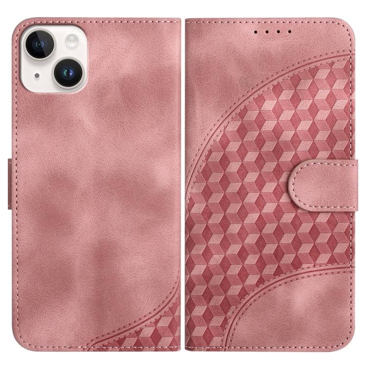 YX0060 Elephant Head Embossed Phone Leather Case with Lanyard, For iPhone 15 Pro Max, For iPhone 15 Pro, For iPhone 15 Plus