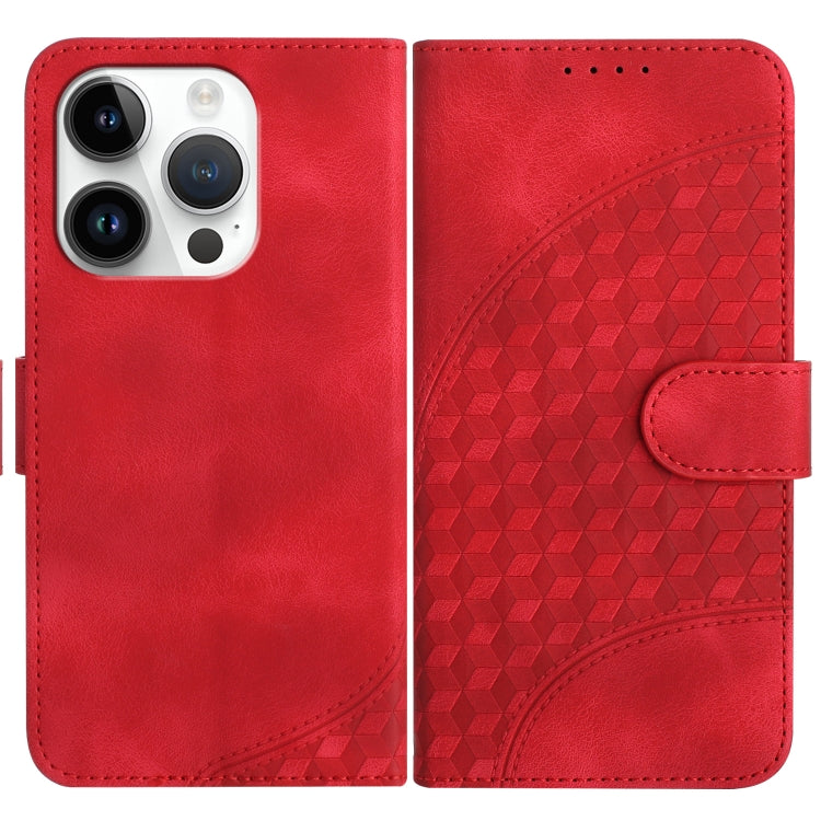 YX0060 Elephant Head Embossed Phone Leather Case with Lanyard, For iPhone 14 Pro, For iPhone 14 Pro Max, For iPhone SE 2022/SE 2020/6/7/8
