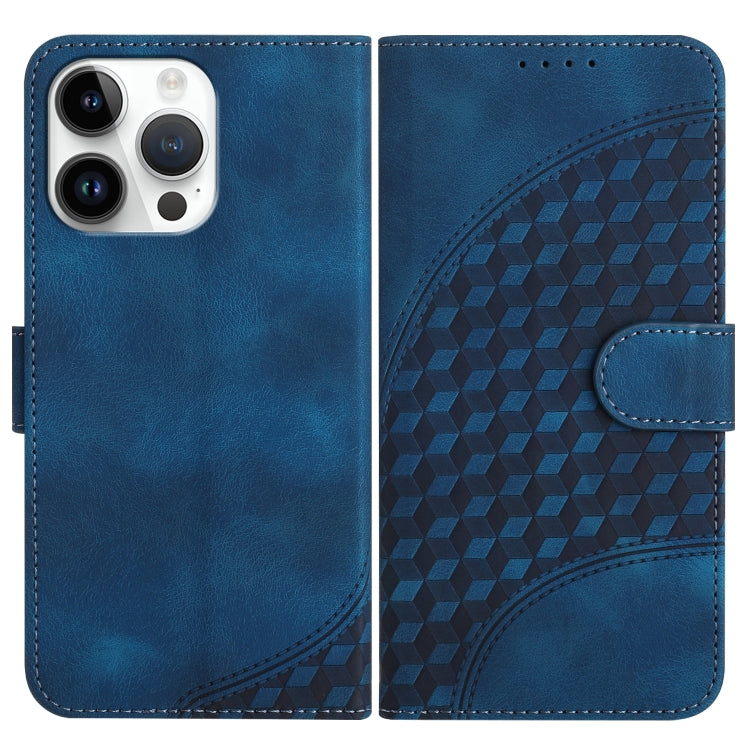 YX0060 Elephant Head Embossed Phone Leather Case with Lanyard, For iPhone 14 Pro, For iPhone 14 Pro Max, For iPhone SE 2022/SE 2020/6/7/8