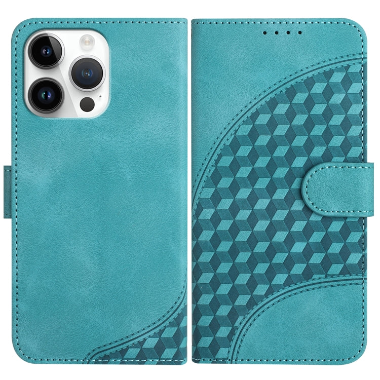 YX0060 Elephant Head Embossed Phone Leather Case with Lanyard, For iPhone 14 Pro, For iPhone 14 Pro Max, For iPhone SE 2022/SE 2020/6/7/8