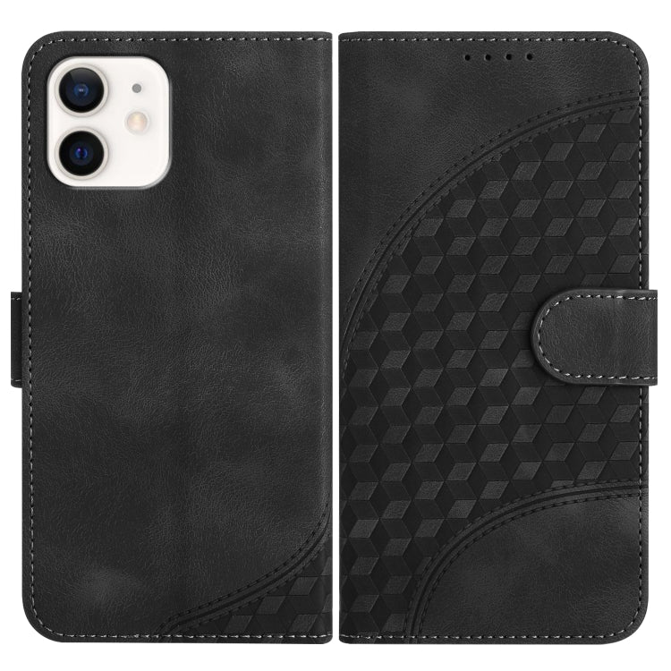 YX0060 Elephant Head Embossed Phone Leather Case with Lanyard, For iPhone 13 mini, For iPhone 12/12 Pro, For iPhone 12 Pro Max