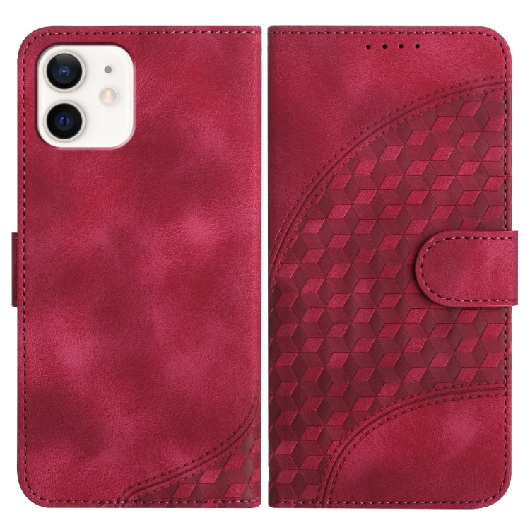 YX0060 Elephant Head Embossed Phone Leather Case with Lanyard, For iPhone 13 mini, For iPhone 12/12 Pro, For iPhone 12 Pro Max