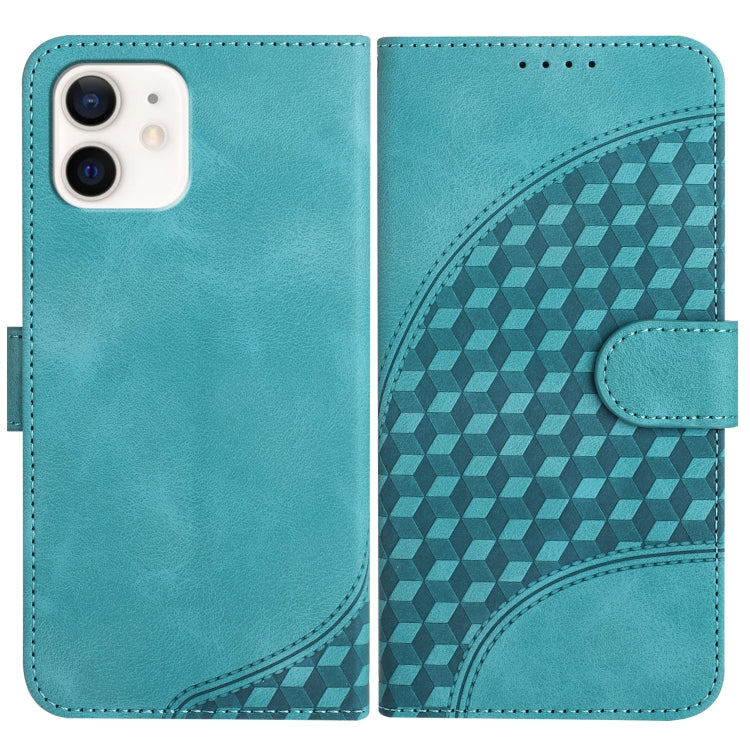 YX0060 Elephant Head Embossed Phone Leather Case with Lanyard, For iPhone 13 mini, For iPhone 12/12 Pro, For iPhone 12 Pro Max