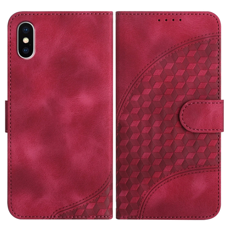 YX0060 Elephant Head Embossed Phone Leather Case with Lanyard, For iPhone 11 Pro, For iPhone XS / X, For iPhone XR