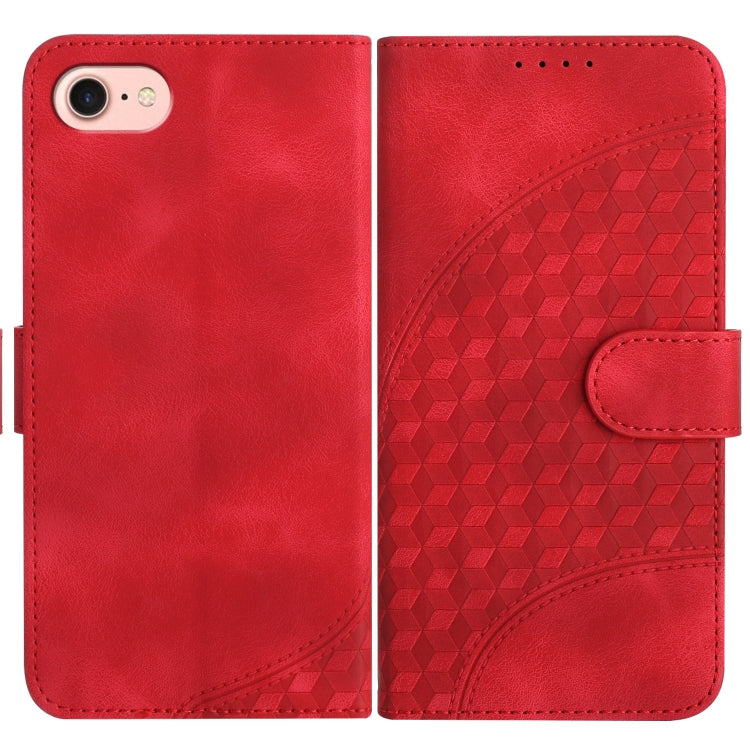 YX0060 Elephant Head Embossed Phone Leather Case with Lanyard, For iPhone 14 Pro, For iPhone 14 Pro Max, For iPhone SE 2022/SE 2020/6/7/8