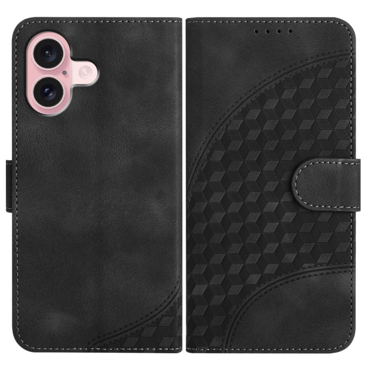 YX0060 Elephant Head Embossed Phone Leather Case with Lanyard, For iPhone 16 Pro, For iPhone 16 Plus, For iPhone 16
