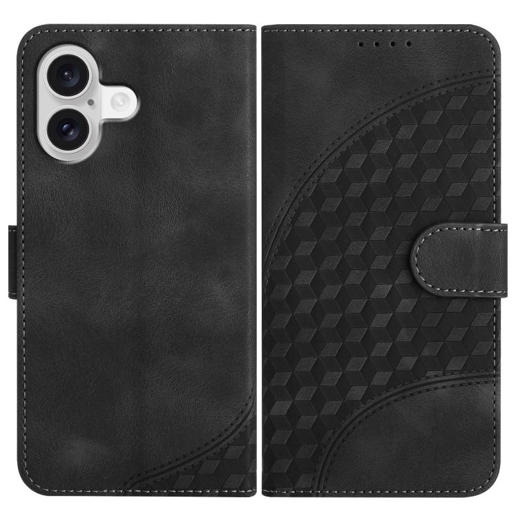 YX0060 Elephant Head Embossed Phone Leather Case with Lanyard, For iPhone 17 Pro Max, For iPhone 17 Pro, For iPhone 17