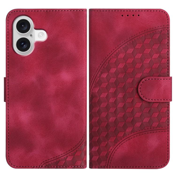 YX0060 Elephant Head Embossed Phone Leather Case with Lanyard, For iPhone 17 Pro Max, For iPhone 17 Pro, For iPhone 17