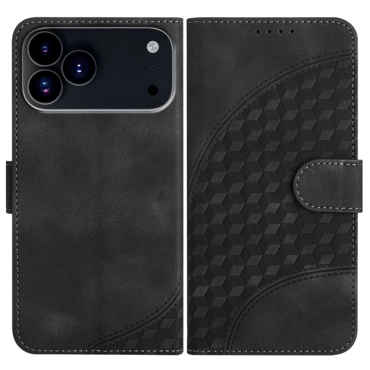 YX0060 Elephant Head Embossed Phone Leather Case with Lanyard, For iPhone 17 Pro Max, For iPhone 17 Pro, For iPhone 17