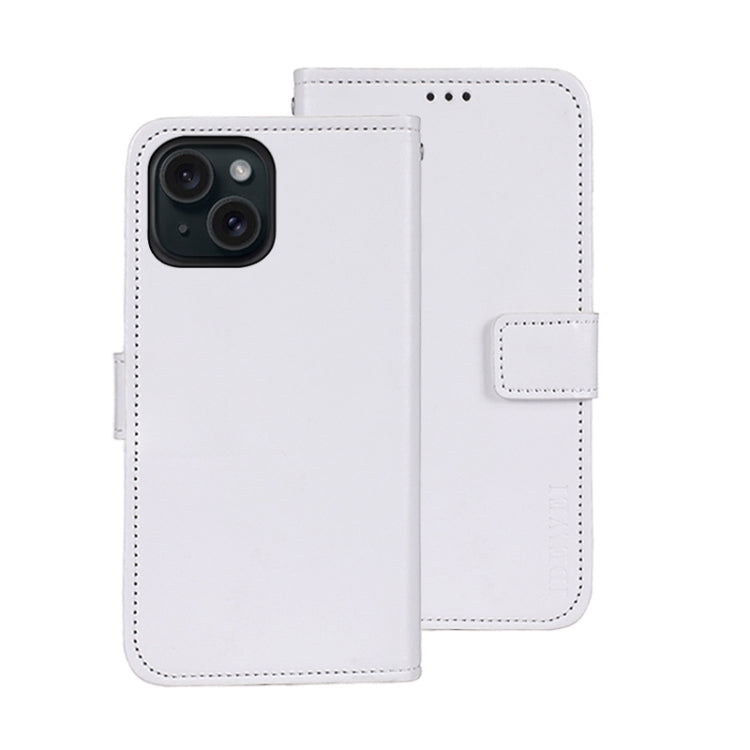 idewei Crazy Horse Texture Leather Phone Case with Holder, For iPhone 15