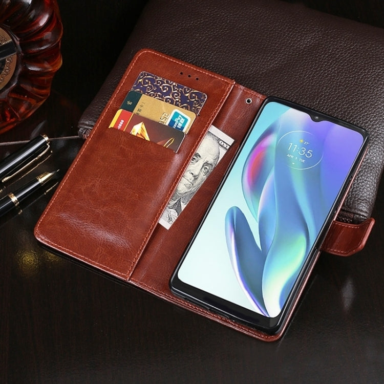 idewei Crazy Horse Texture Leather Phone Case with Holder, For iPhone 15 Pro Max, For iPhone 15 Pro, For iPhone 15 Plus