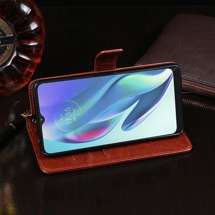 idewei Crazy Horse Texture Leather Phone Case with Holder, For iPhone 15 Pro Max, For iPhone 15 Pro, For iPhone 15 Plus