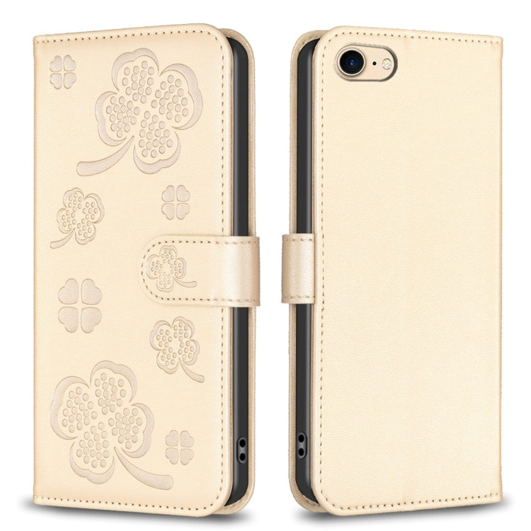 Four-leaf Embossed Leather Phone Case, For iPhone 7 / 8 / SE 2022, For iPhone 13 Pro Max, For iPhone 13 Pro, For iPhone 13