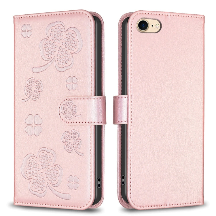 Four-leaf Embossed Leather Phone Case, For iPhone 7 / 8 / SE 2022, For iPhone 13 Pro Max, For iPhone 13 Pro, For iPhone 13