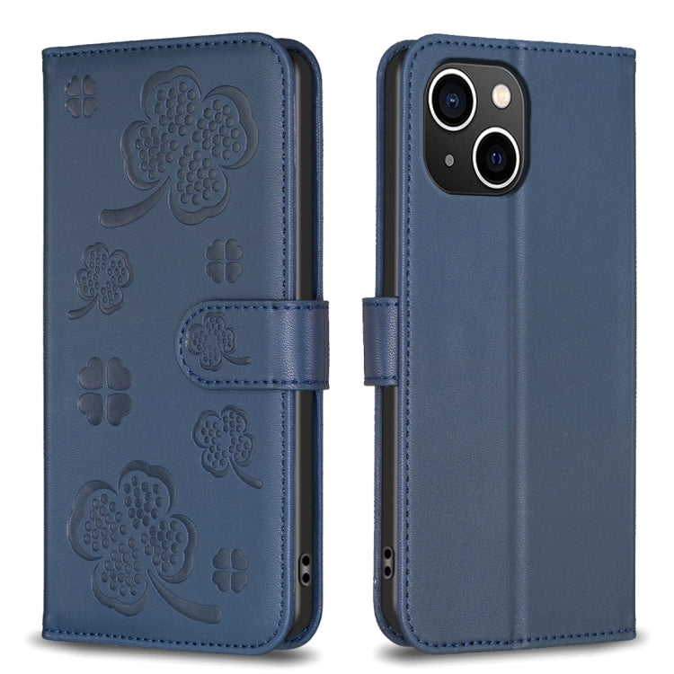 Four-leaf Embossed Leather Phone Case, For iPhone 7 / 8 / SE 2022, For iPhone 13 Pro Max, For iPhone 13 Pro, For iPhone 13