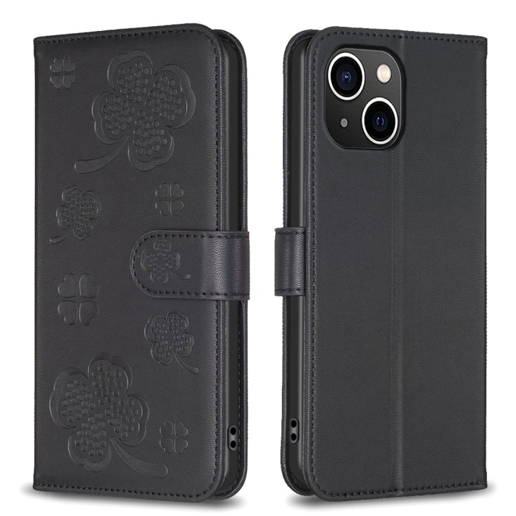 Four-leaf Embossed Leather Phone Case, For iPhone 7 / 8 / SE 2022, For iPhone 13 Pro Max, For iPhone 13 Pro, For iPhone 13