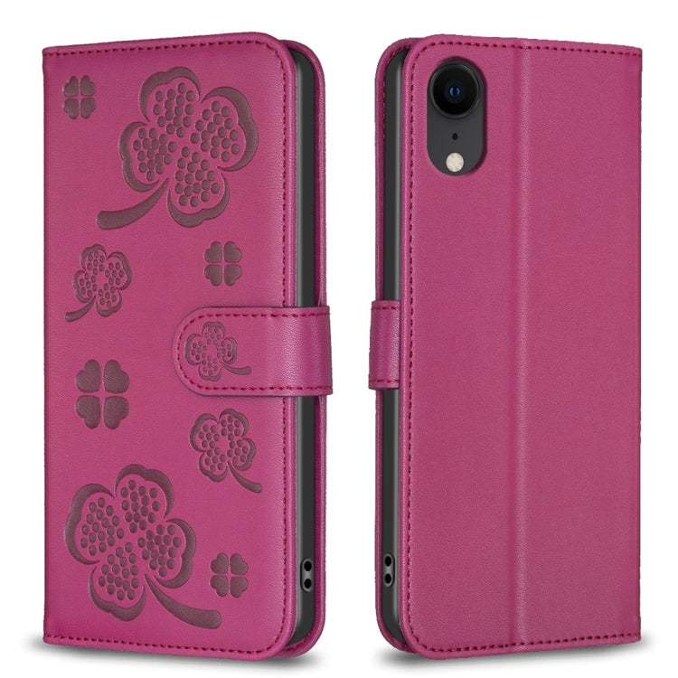 Four-leaf Embossed Leather Phone Case, For iPhone 11 Pro, For iPhone X / XS, For iPhone XR, For iPhone XS Max