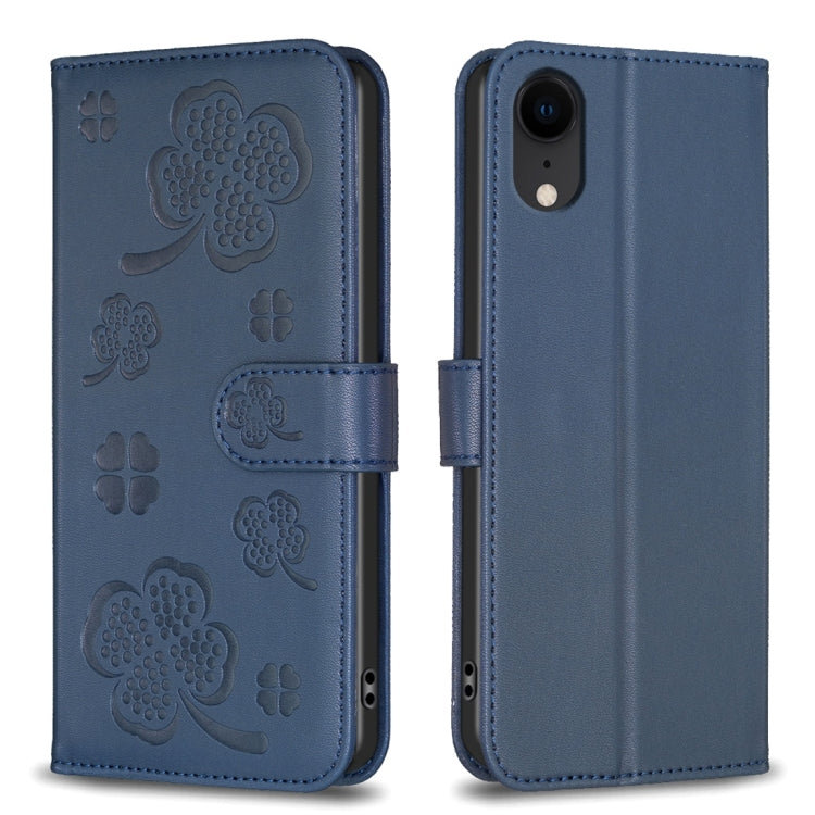 Four-leaf Embossed Leather Phone Case, For iPhone 11 Pro, For iPhone X / XS, For iPhone XR, For iPhone XS Max
