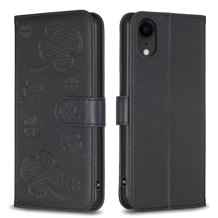 Four-leaf Embossed Leather Phone Case, For iPhone 11 Pro, For iPhone X / XS, For iPhone XR, For iPhone XS Max