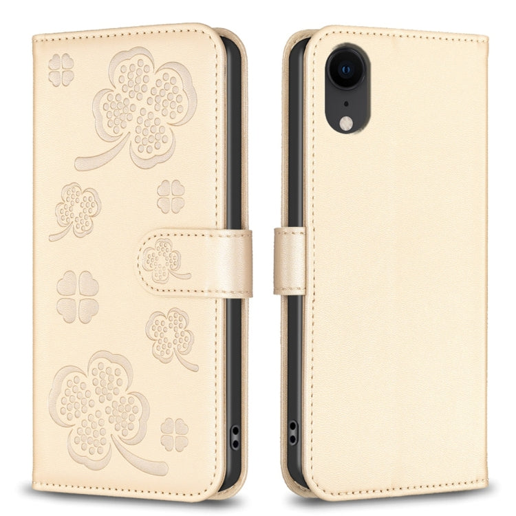 Four-leaf Embossed Leather Phone Case, For iPhone 11 Pro, For iPhone X / XS, For iPhone XR, For iPhone XS Max