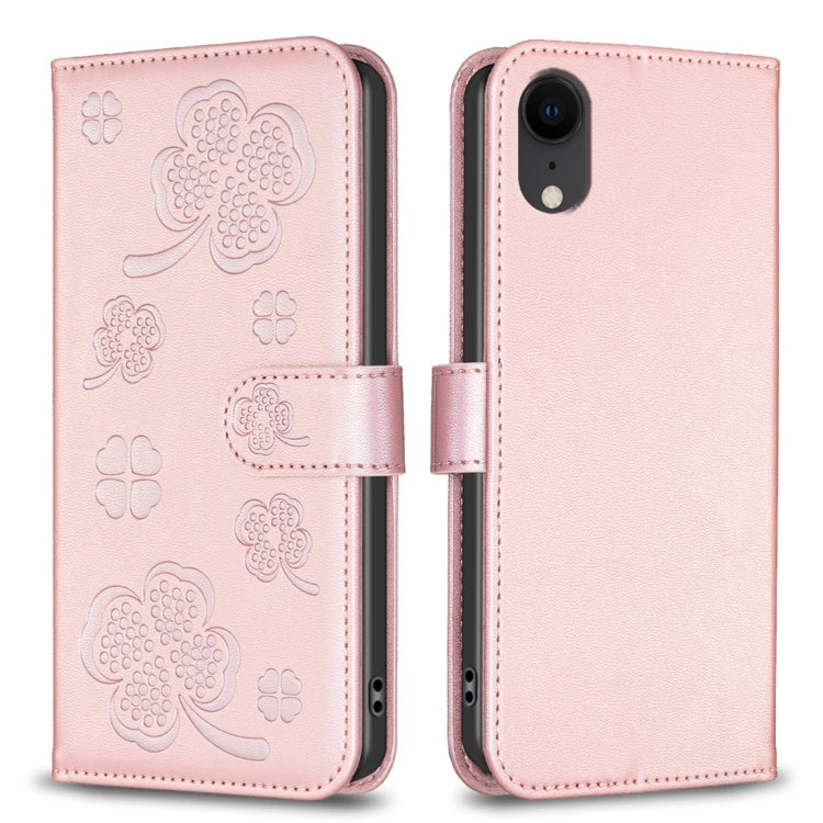 Four-leaf Embossed Leather Phone Case, For iPhone 11 Pro, For iPhone X / XS, For iPhone XR, For iPhone XS Max