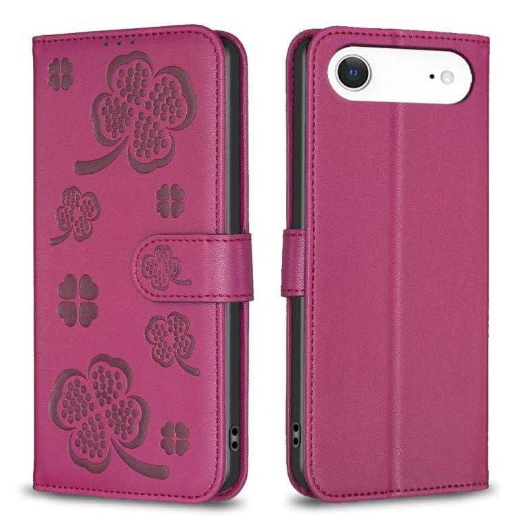 Four-leaf Embossed Leather Phone Case, For iPhone 17 Pro Max, For iPhone 17 Pro, For iPhone 17, For iPhone 17 Air