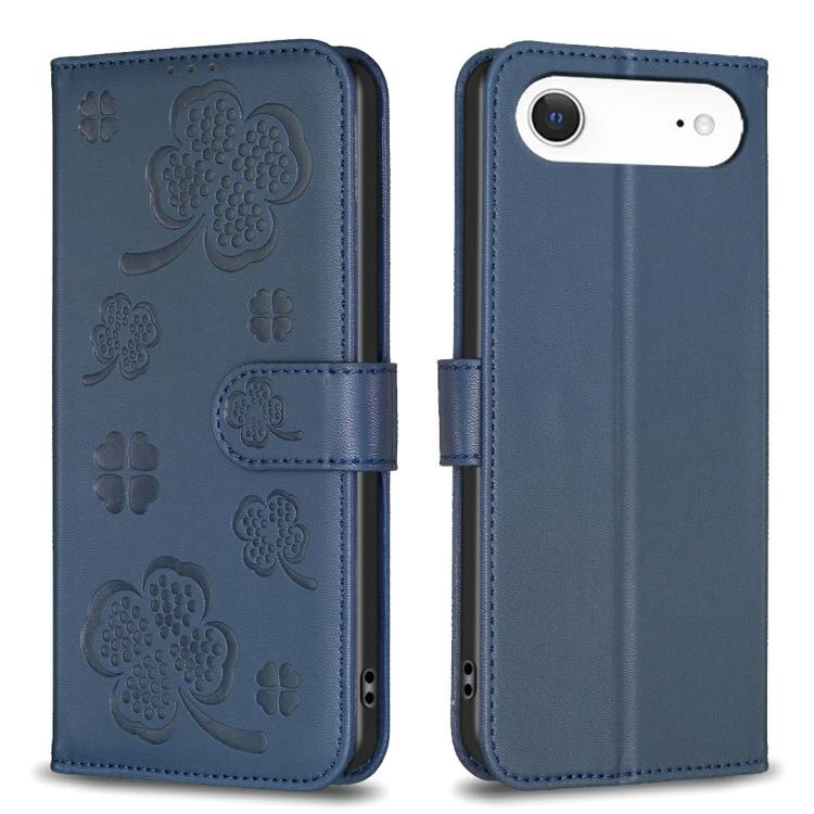 Four-leaf Embossed Leather Phone Case, For iPhone 17 Pro Max, For iPhone 17 Pro, For iPhone 17, For iPhone 17 Air