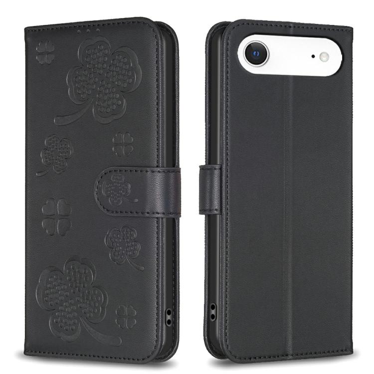 Four-leaf Embossed Leather Phone Case, For iPhone 17 Pro Max, For iPhone 17 Pro, For iPhone 17, For iPhone 17 Air