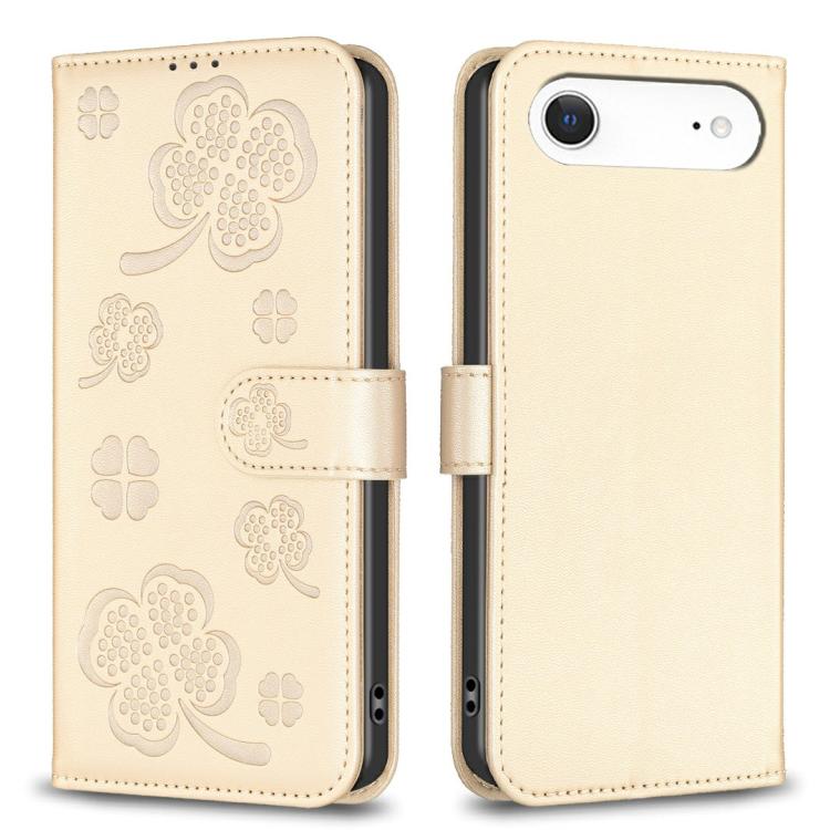 Four-leaf Embossed Leather Phone Case, For iPhone 17 Pro Max, For iPhone 17 Pro, For iPhone 17, For iPhone 17 Air