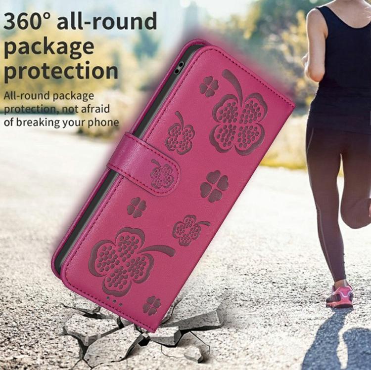 Four-leaf Embossed Leather Phone Case, For iPhone 17 Pro Max, For iPhone 17 Pro, For iPhone 17, For iPhone 17 Air