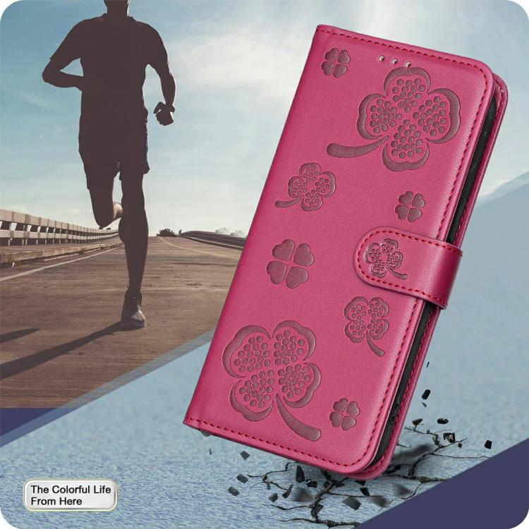 Four-leaf Embossed Leather Phone Case, For iPhone 17 Pro Max, For iPhone 17 Pro, For iPhone 17, For iPhone 17 Air